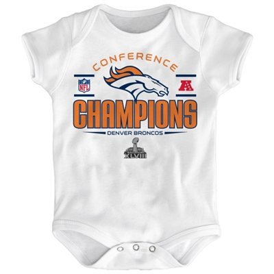 denver broncos superbowl onesie, denver broncos afc champions onesie
