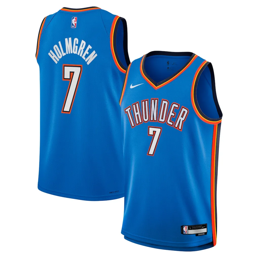 Youth OKC Thunder Jersey in Blue - Chet Holmgren